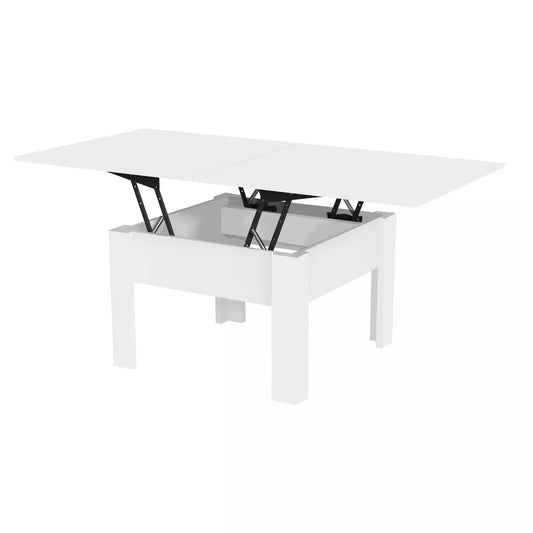 Nowoczesny ławostół rozkładany Comfort 70×70/140 Biały